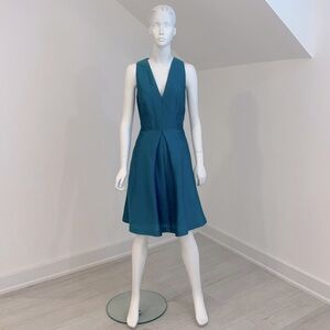 SAMPLE SALE NWT ALFRED SUNG D610 Niagara Teal SIZE 10 Dupioni.  Pristine